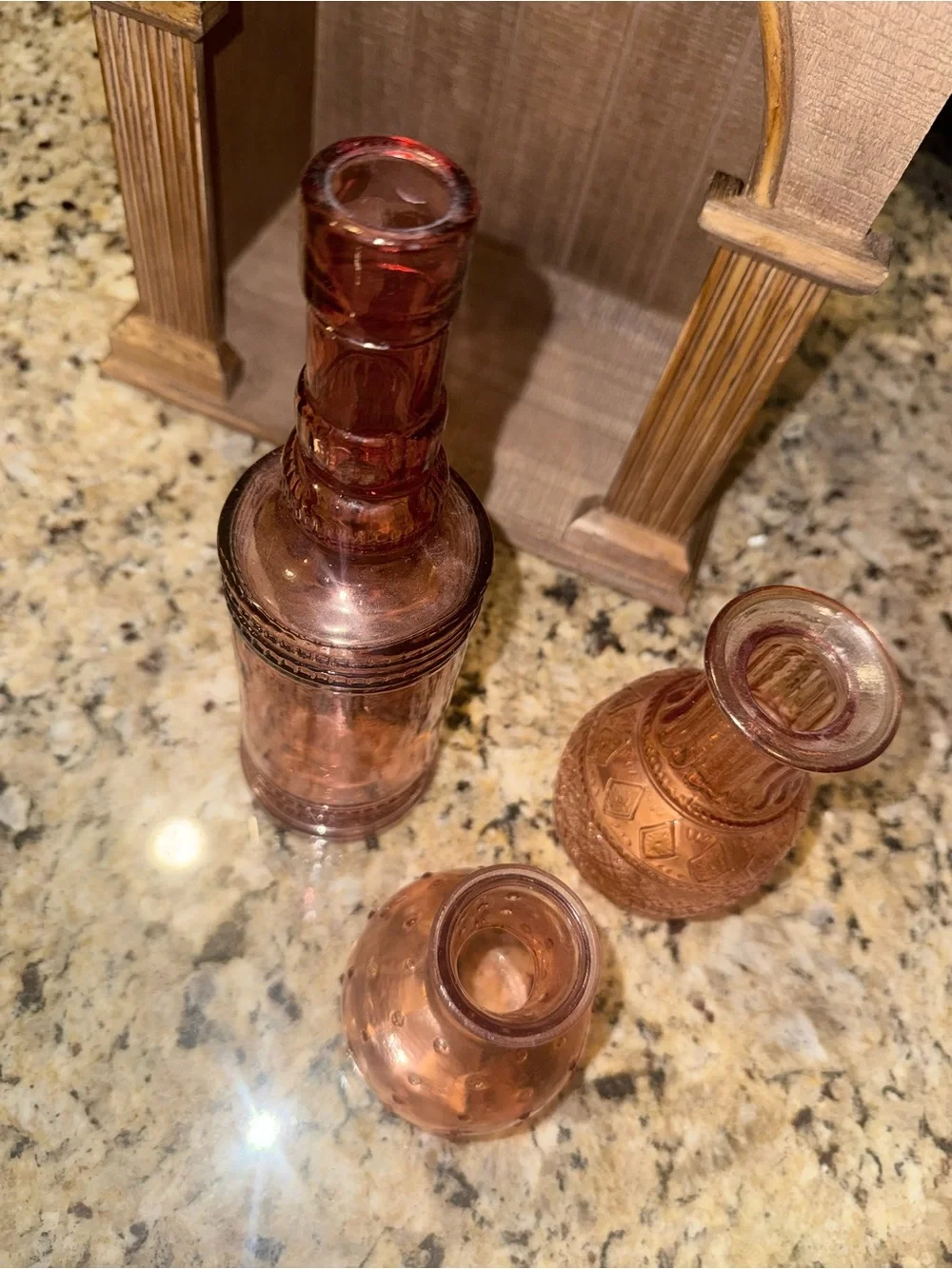 Set of 3 Terracotta Pink Vasess - Home Accents